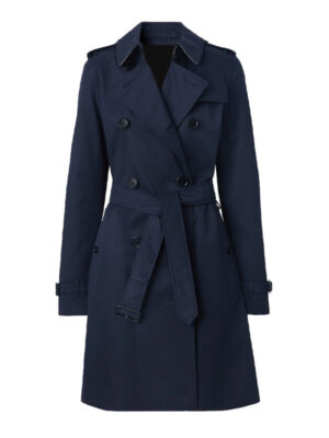 Burberry Kensington Heritage Trench Blue Coat