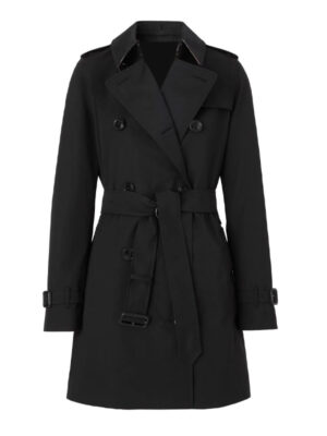 Burberry Kensington Heritage Trench Black Coat