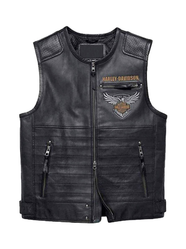 Harley Davidson Biker Motorcycle Leather Vest