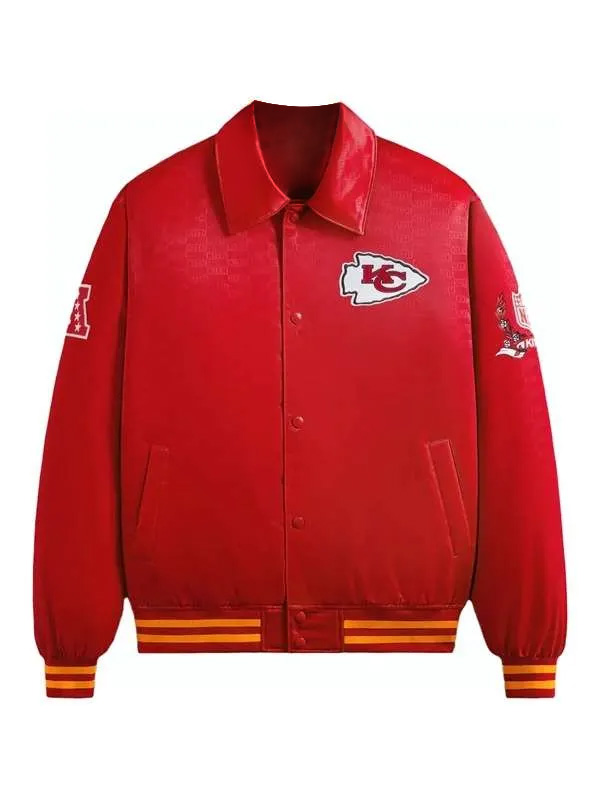 Kith x NFL Chiefs Bomber Satin Red Jacket
