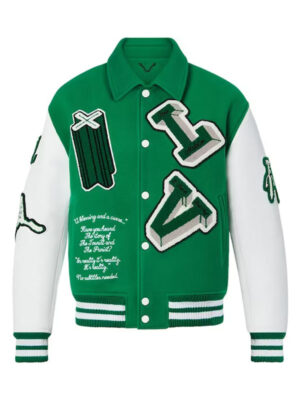 Louis Vuitton Varsity Green and White Bomber Jacket