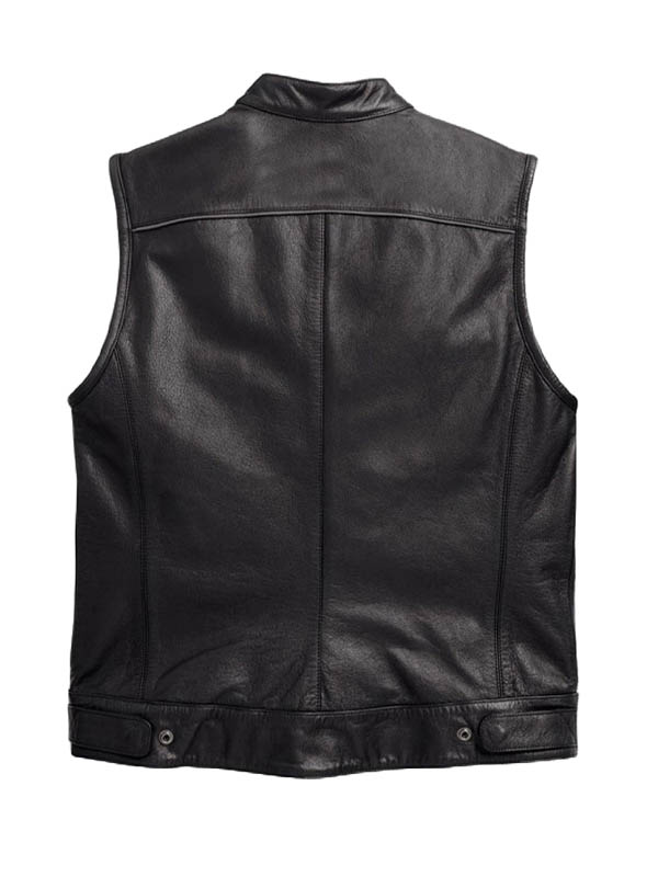 Men Harley Davidson Foster Leather Biker Vest