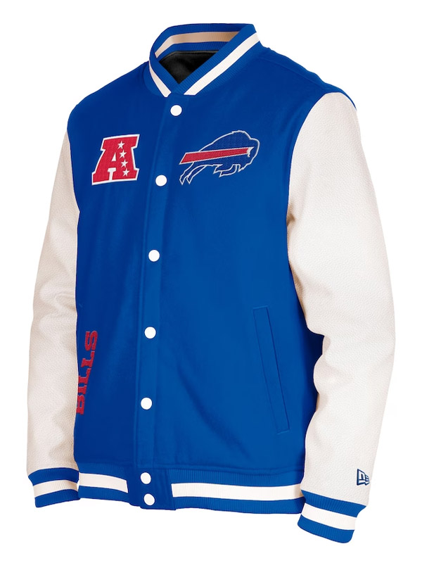 Men New Era Royal Buffalo Bills Third Down Varsity Jacket