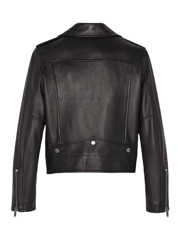 Mens Lambskin Leather Bomber Biker Jacket