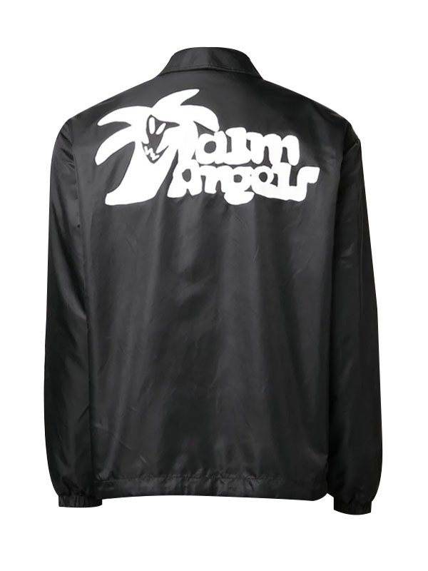 Mens Palm Angels Logo Lightweight Satin Jacket