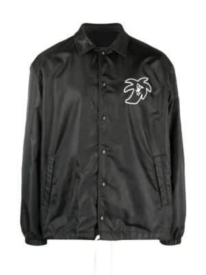 Mens Palm Angels Logo Lightweight Satin Jacket