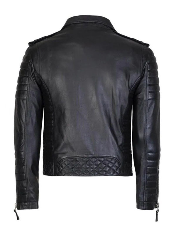 Mens Slifit Diamond Quilted Leather Jacket