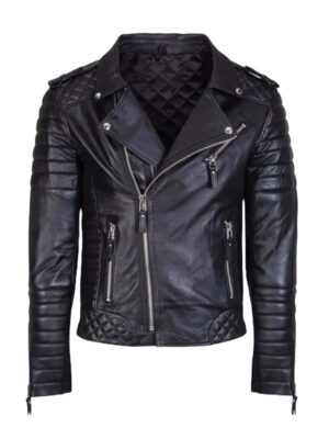 Mens Slifit Diamond Quilted Leather Jacket