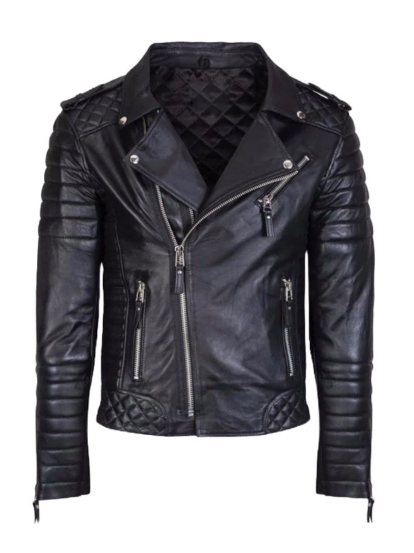 Mens Slifit Diamond Quilted Leather Jacket