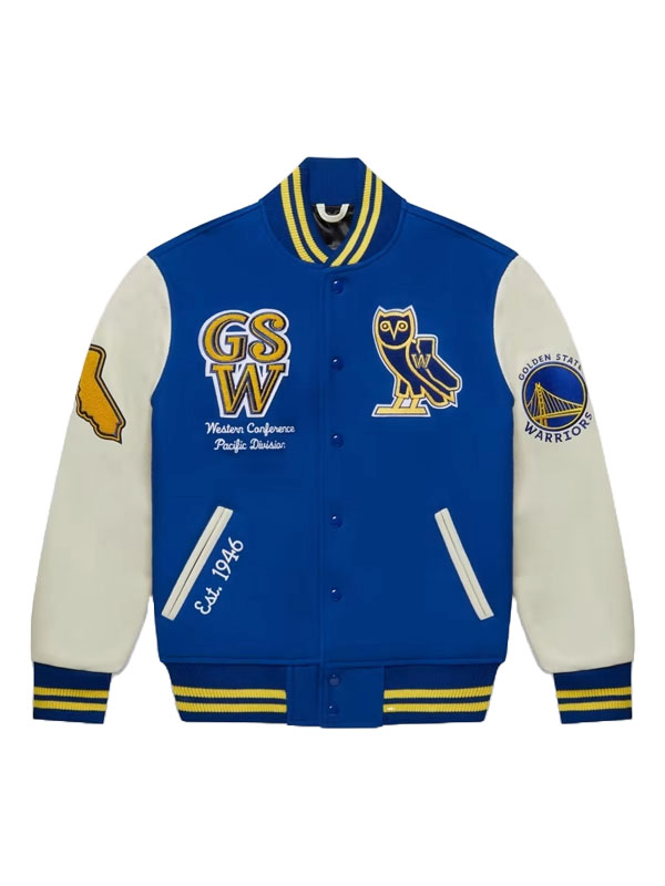 OVO Golden State Warrior Blue Varsity Jacket
