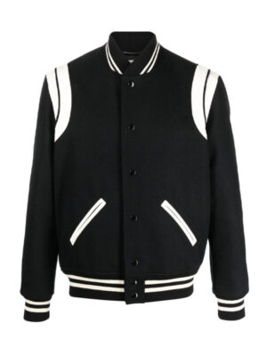 Saint Laurent Teddy Bomber Wool Jacket