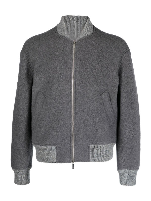 Thom Browne Varsity Bomber Wool Jacket