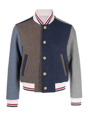 Thome Multi Color Varsity Bomber Jacket