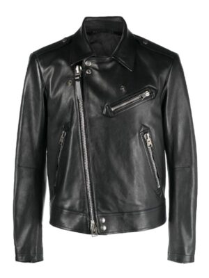 TOM FORD Cross Zipper Biker Leather Jacket