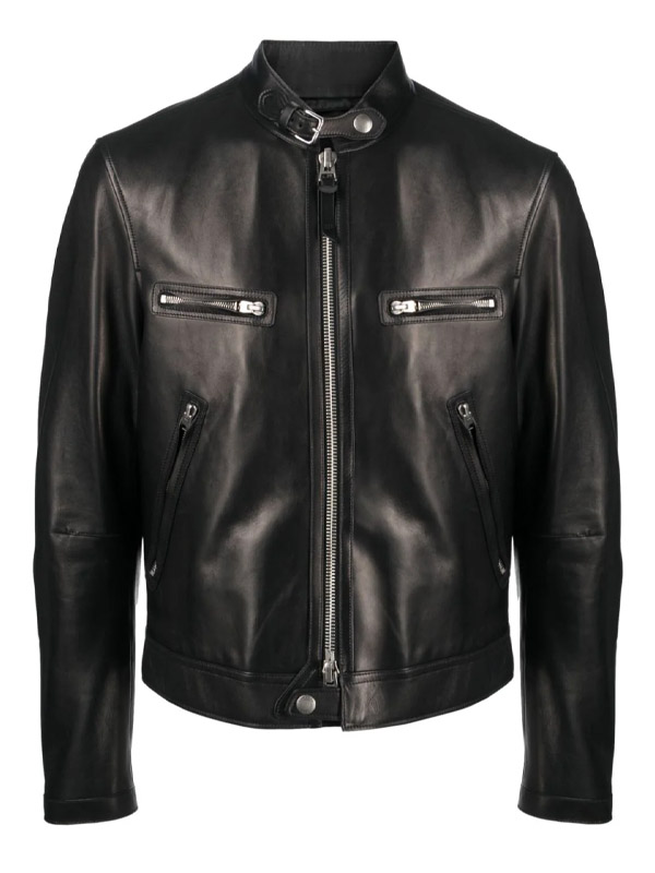 TOM FORD Slim fit Biker Motorcycle Leather Jacket