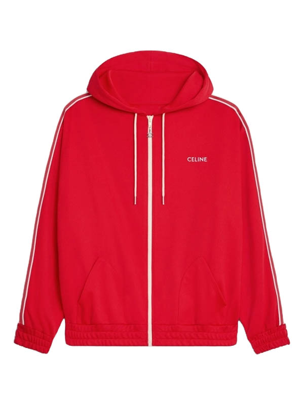 Travis Kelce Celine Red Unisex Fleece Hoodie