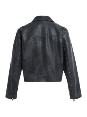 women-distressed-shirt-collar-black-jacket-1