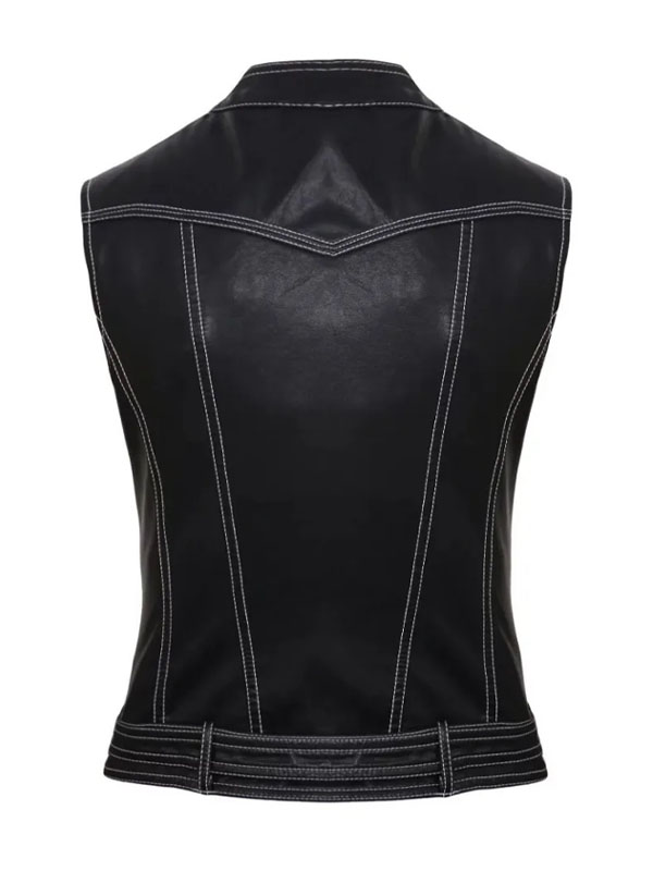 Women Fashion Motorcycle Biker Leather Vest