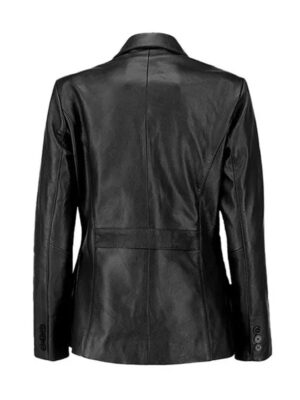 womens-two-buttoned-black-leather-blazer-1