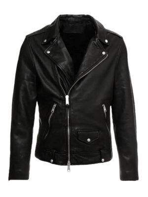 WWE Edge Black Leather Motorcycle Jacket