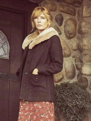 Yellowstone S04 Beth Dutton Wool Shearling Coat