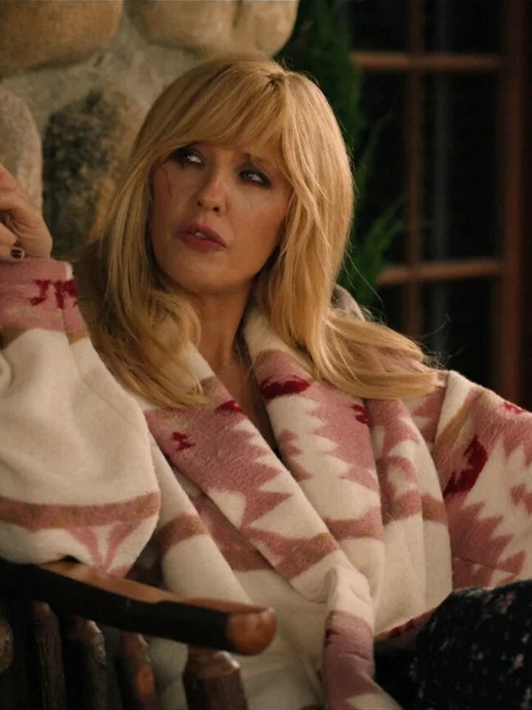 Yellowstone S05 Beth Dutton Pink Printed Coat