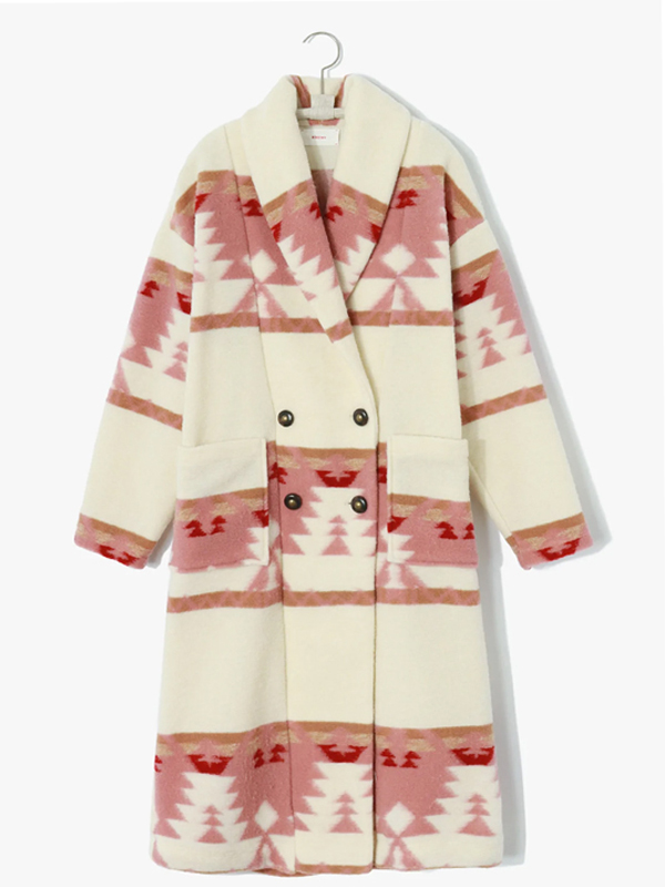 Yellowstone S05 Beth Dutton Pink Printed Coat