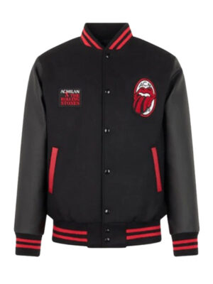 Ac Milan X Rolling Stones Varsity Black Jacket