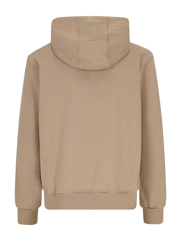 Plain Casual Pull Over Unisex Brown Hoodie