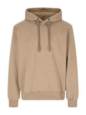 Plain Casual Pull Over Unisex Brown Hoodie