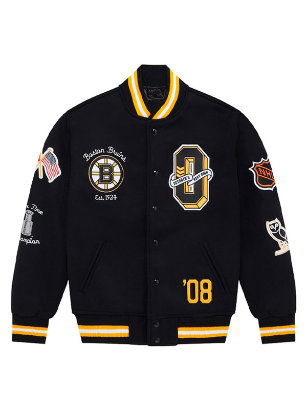 Boston Bruins OVO NFL The Originals Six Bomber Jacket