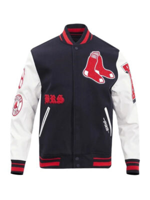 Boston Red Sox Mash Up Black Varsity Jacket