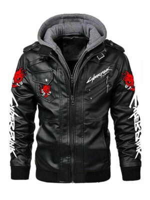 Cyberpunk 2077 Samurai Black Leather Jacket