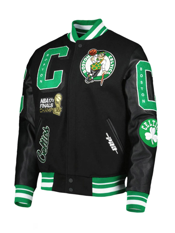 Finals Champions Boston Celtics Mash Up Varsity Jacket
