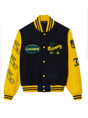 Le Club Lacoste Black Yellow Bomber Jacket