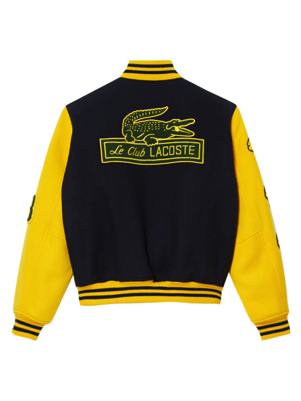 Le Club Lacoste Black Yellow Bomber Jacket