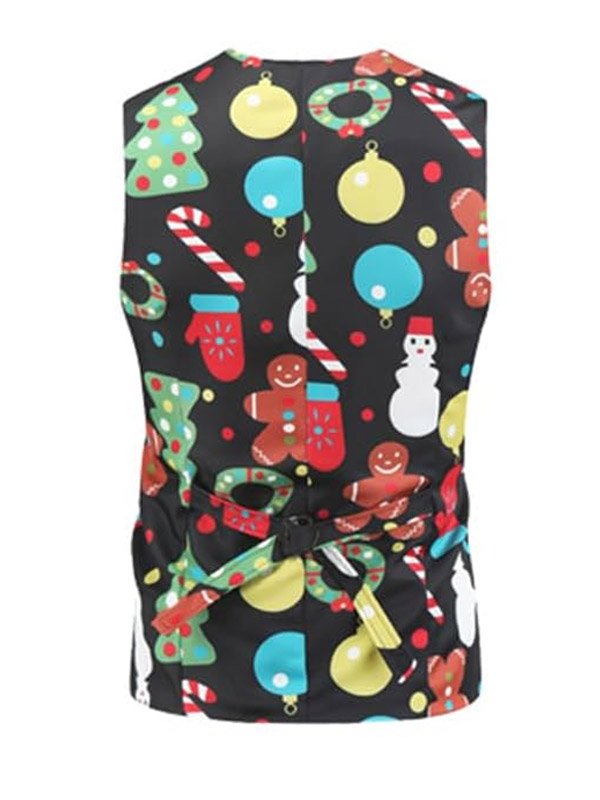 Men's Christmas Floral Print 3 Piece Suit