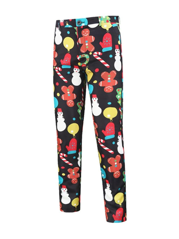 Men's Christmas Floral Print 3 Piece Suit