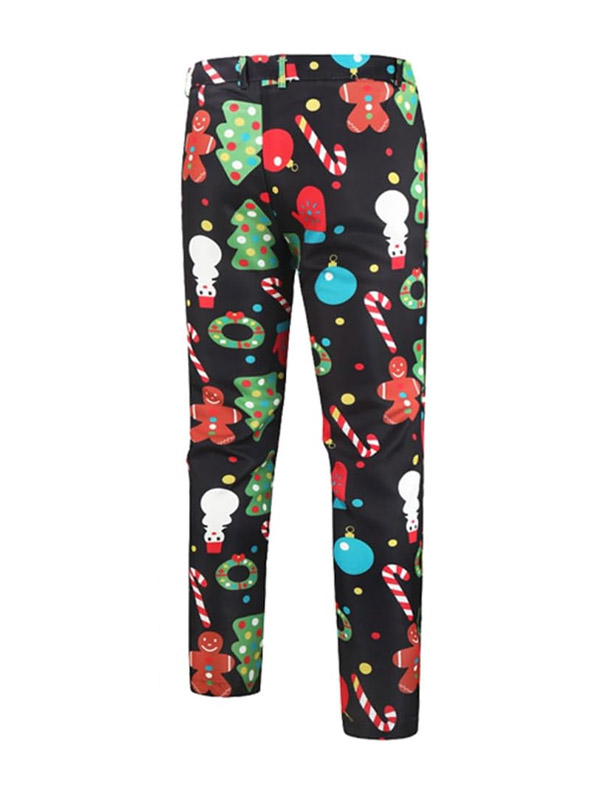 Men's Christmas Floral Print 3 Piece Suit