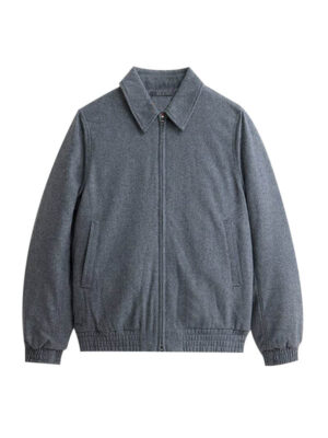 Men's Grey Harrington Varsity Bomber Jacket