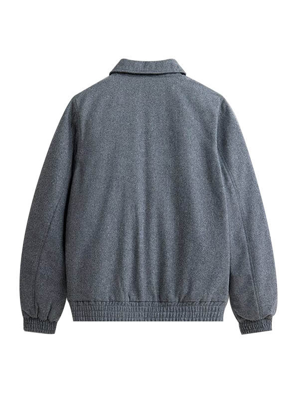 Men's Grey Harrington Varsity Bomber Jacket