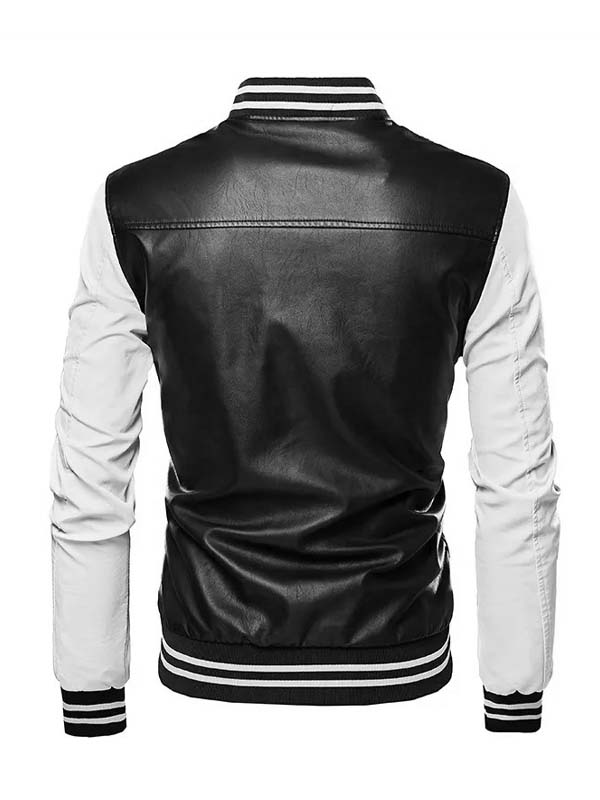 Men Multicolor Slimfit Biker Leather Jacket