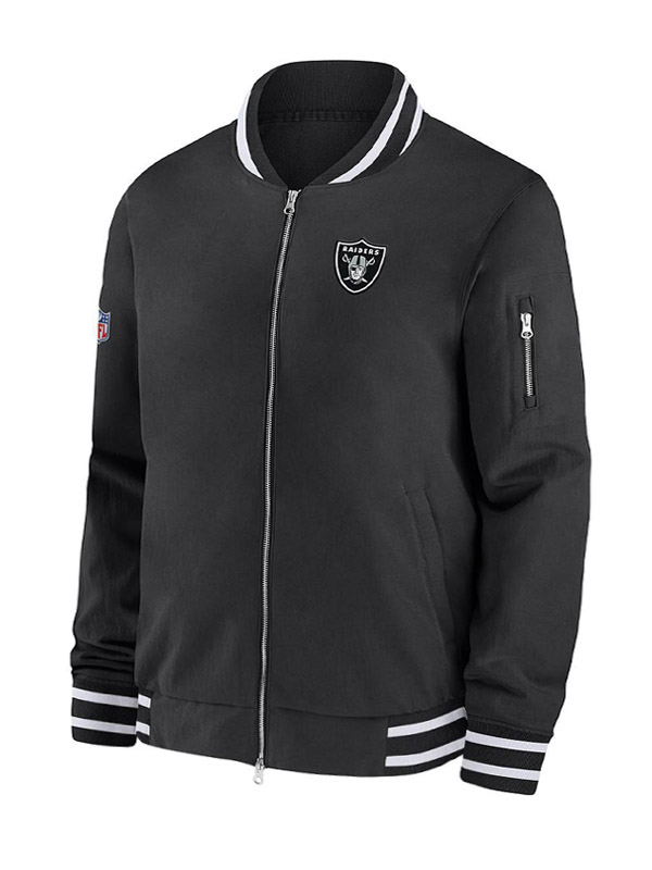 Men's Oakland Raiders Black Bomber Jacket