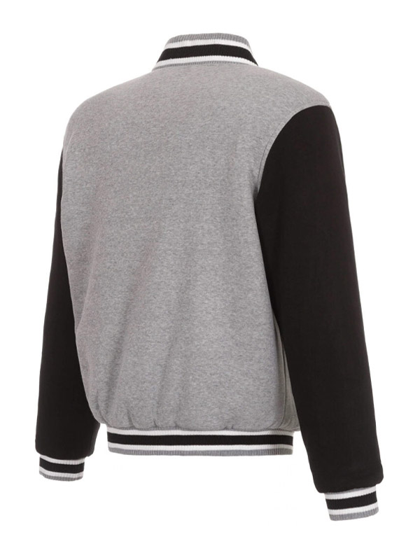 Miami Dolphins Gray & Black Varsit Wool Jacket