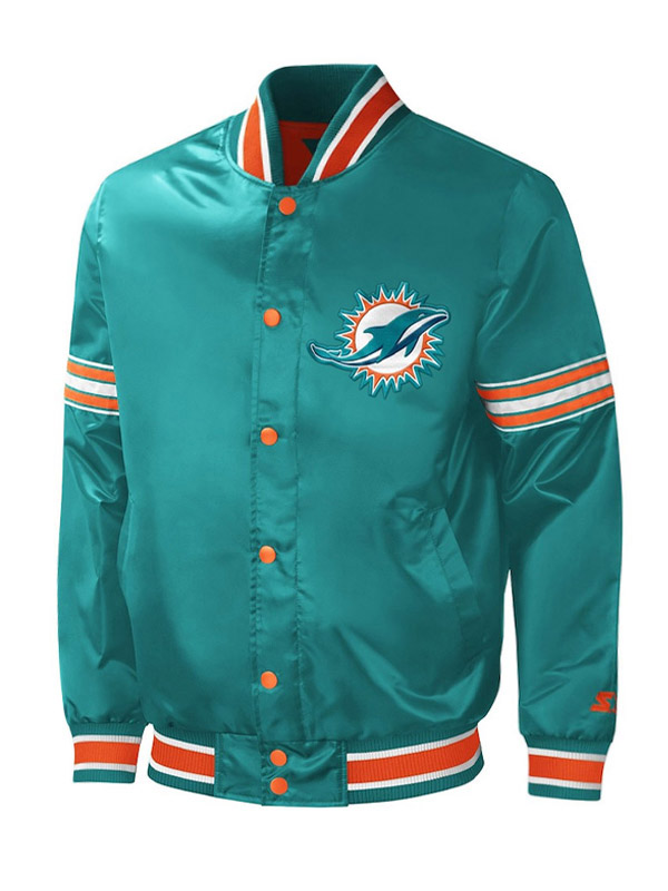 Miami Dolphins Midfield Aqua Varsity Jacket