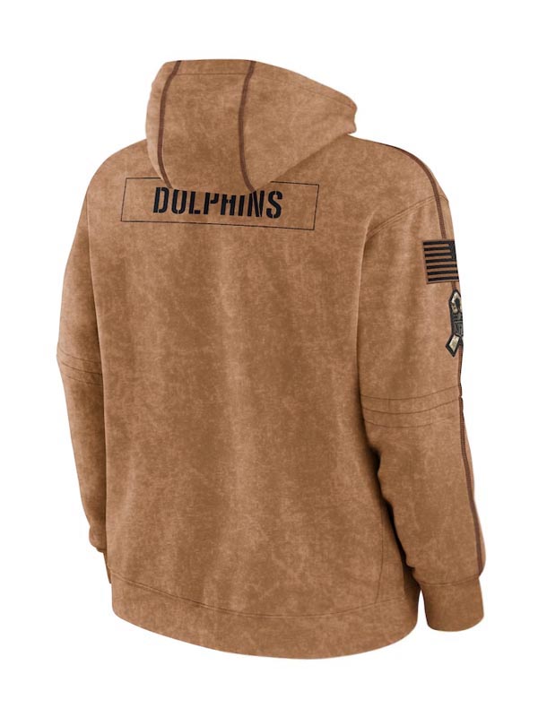 Nike Brown Miami Dolphins Club Pullover Hoodie