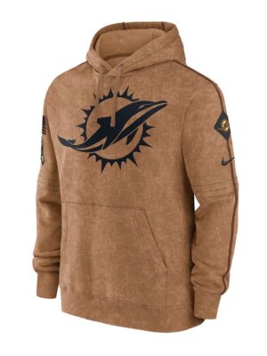 Nike Brown Miami Dolphins Club Pullover Hoodie