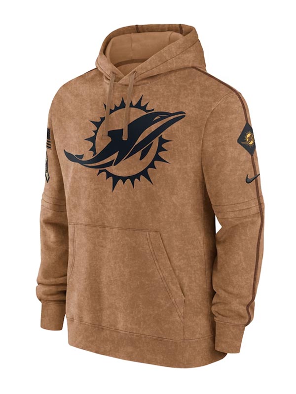 Nike Brown Miami Dolphins Club Pullover Hoodie