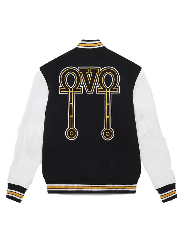 October Very Own Omega Black Varsity Jacket