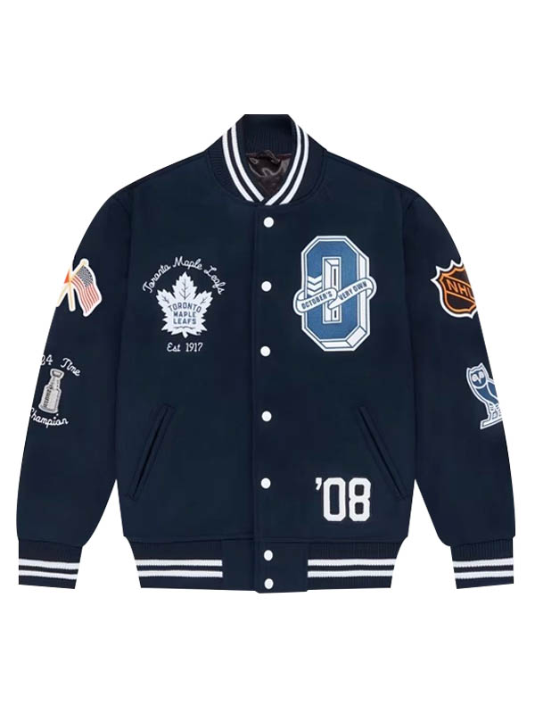 OVO Toronto Maple Leafs Blue Bomber Jacket
